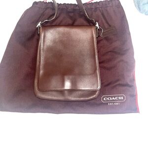 Coach North-South Slim Flap Shoulder Bag Vintage W/ Dusty